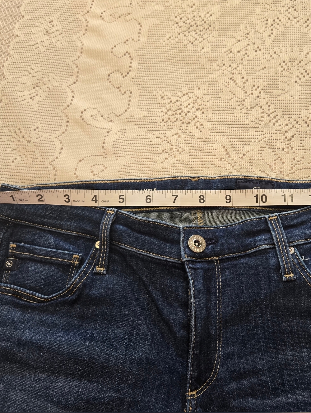 AG Adriano Goldschmied Dark Blue Skinny Jeans Sz 28R - Picture 6 of 6